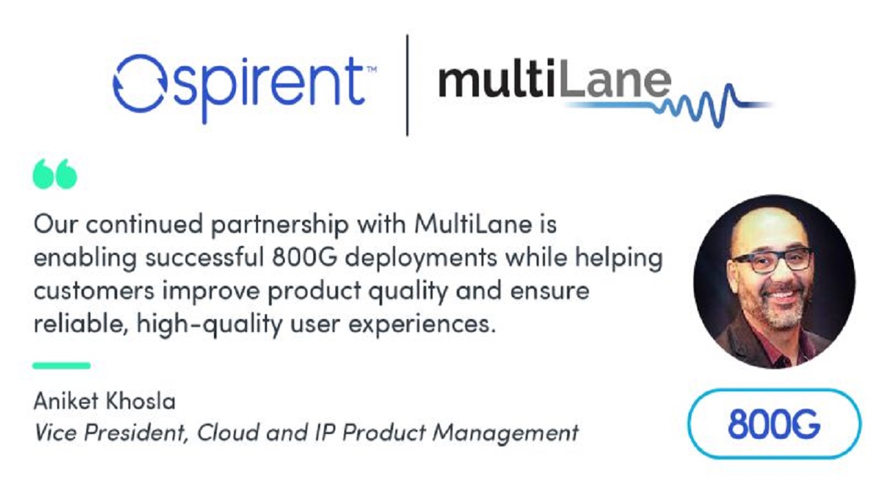 MultiLane與Spirent聯(lián)手打造800G生態(tài)系統(tǒng)